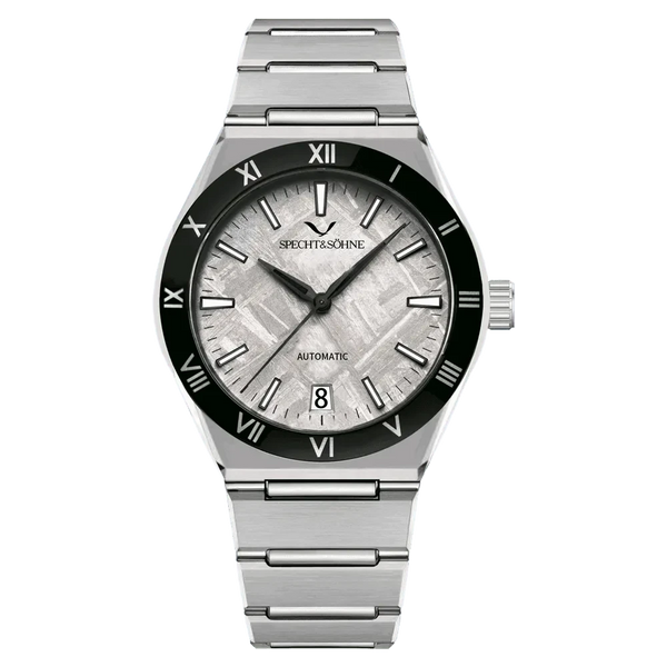My Store luxury automatic watches with a stainless steel band and striking silver dial
